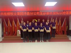 沛县分公司党知识抢答赛荣获人员